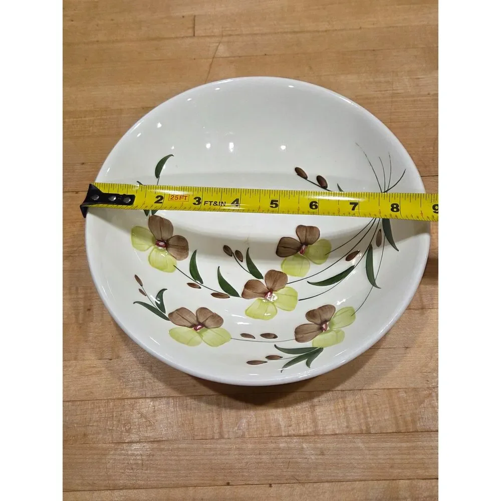 Vintage Blue Ridge Pottery Hand Painted Orchid Vegetable Bowl 8.5 Inch